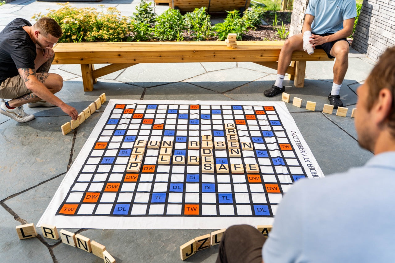 Giant Scrabble Game (jumbo 6ft x 6ft board with 3in x 3in tiles)
