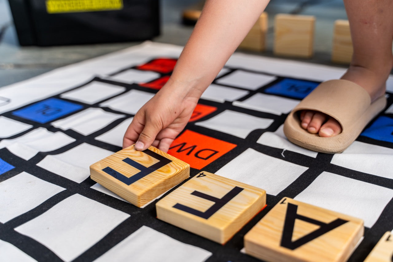 Giant Scrabble Game (jumbo 6ft x 6ft board with 3in x 3in tiles)