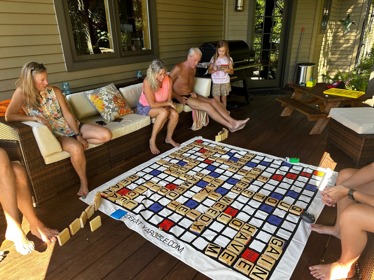 Giant Scrabble Game (jumbo 6ft x 6ft board with 3in x 3in tiles)